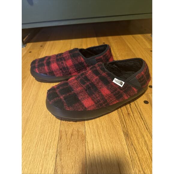 The North Face Thermoball Wool Mule Sneaker Slippers Red Plaid Men’s Sz 10 - Picture 3 of 8